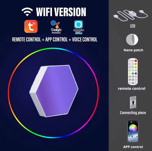 Panneau LED Hexagonal RGB