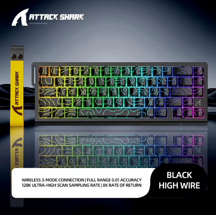 Attack Shark X68 Pro HE — Clavier Mécanique Magnétique 60% pour Gaming Compétitif