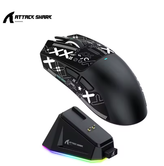 Attack Shark X11 — Souris Gaming Sans Fil RGB avec Station de Charge Magnétique