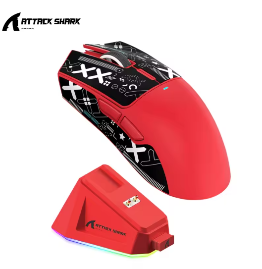 Attack Shark X11 — Souris Gaming Sans Fil RGB avec Station de Charge Magnétique